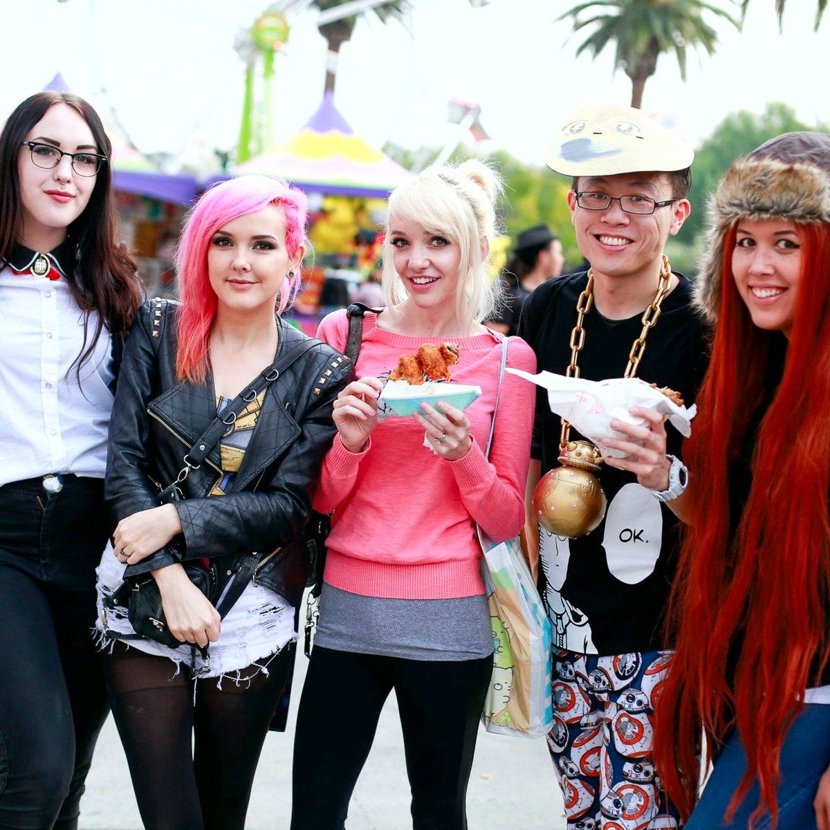 A group of friends at the Expo