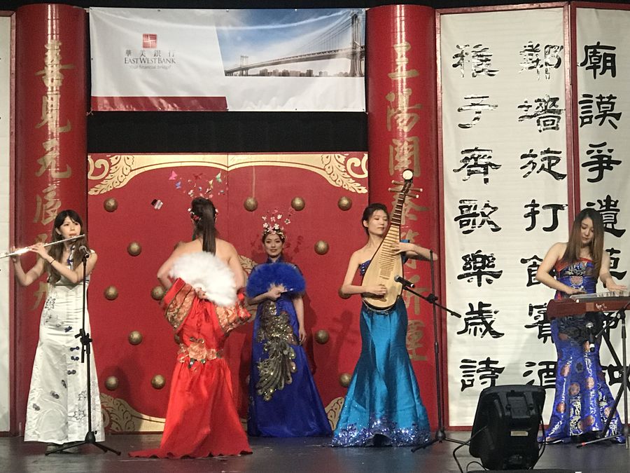 Traditional performers on stage